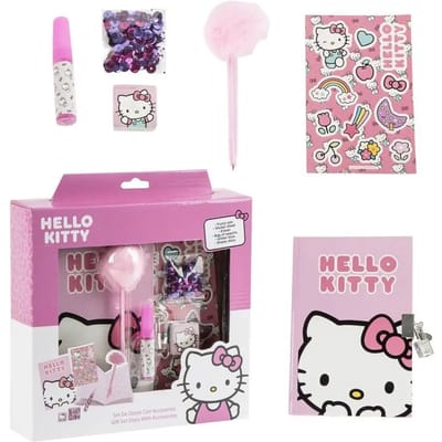 Hello Kitty Dagboek Cadeauset Meisjes – Met Slot, Pen en Accessoires