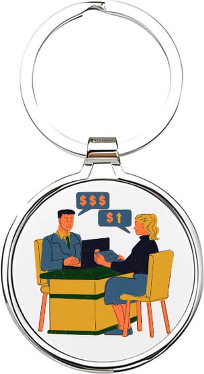 Akyol - Bankier Sleutelhanger - accountmanager - De beste accountmanager - Accountant - bank - geldhandelaar - bankdirecteur - boekhouder - salesmanager - ondernemer - geld - administratief medewerker - 4 x 7,5 CM