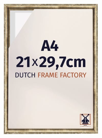 Baklijst 21x29,7 cm - Goud Antiek - Geschikt voor Canvasdoek - MDF Baklijst Lausanne