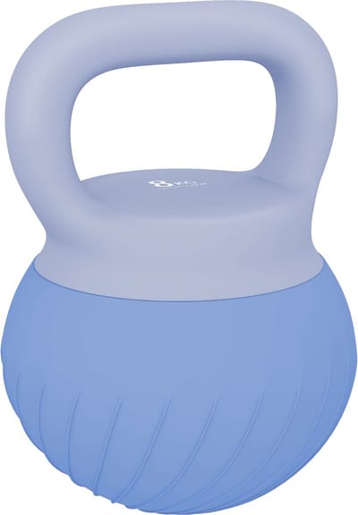 SPORTNOW Kettlebell - Kunststof, metallic zandkleur - 27.7 x 21.5 x 21.5 cm - Blauw