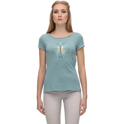 T-shirt dames Ragwear Florah Butterfly Gots