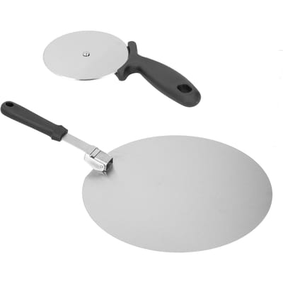 Roestvrijstalen Pizza Schep Spatel Opvouwbaar Bakken Kaas Lifter Gereedschap voor Serveren van Eten 12in 12 Inch white