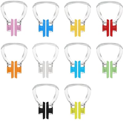 Dailygoods- Neusstoppen 10 Stuks - Siliconen - Geschikt voor Volwassenen/Beginners - 10 Kleuren - Inclusief Doos - Hoogwaardig Materiaal - Zwemneusclip