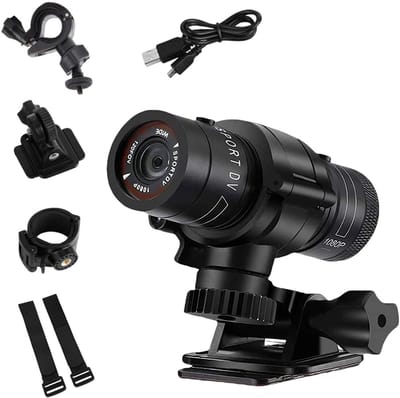 Motor- en Fietshelmcamera - 1080P Hd Mini-Actiecamera - Uitgerust met Een 120° Groothoeklens - Action camera's - Loopopname - Waterdicht - Geschikt voor Gebruik Op Motoren, Fietsen, Helmen en Diverse Outdoor-Avonturen