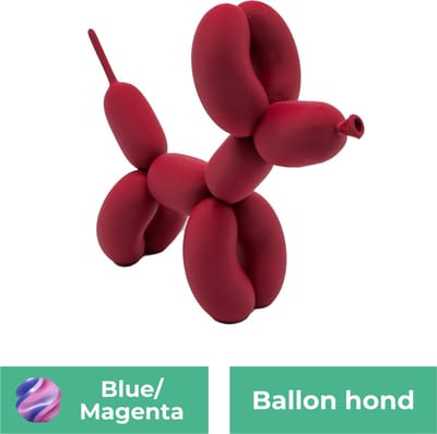 Ballon hond design beeld – Decoratief beeld - Blauw / Paars - 3d geprint beeld – Moderne woondecoratie - 20CM