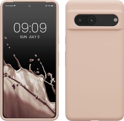 kwmobile telefoonhoesje geschikt voor Google Pixel 7 - Hoesje met siliconen coating - Smartphone case in kokosmelk