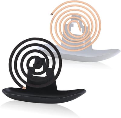Creatieve Mosquito Spiral Houder, 2 Stuks, Draagbare Insectenhouder voor Binnen en Buiten, Ideaal voor Slaapkamer, Woonkamer en Keuken