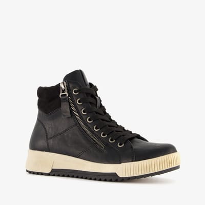 Blue Box hoge dames sneakers zwart - Maat 36
