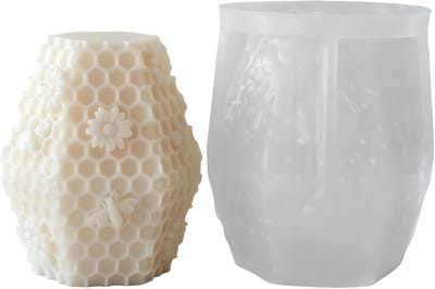 Kaarsvorm Bijenkorf - Siliconen Vorm - Kaarsen Maken - Gemakkelijk Losmaken - 13 x 8 x 8 cm