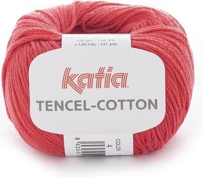 Katia Tencel-Cotton - 04 rood - Lyocell/Katoen Garen