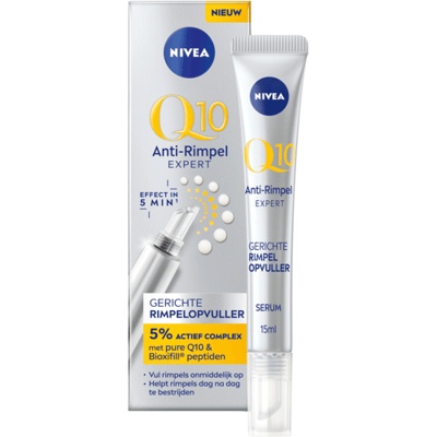 NIVEA Q10 Anti-Rimpel Expert Serum Ogen - Rimpel Opvuller Voor de rijpe huid - Anti-Age Skincare Met Q10 - Oogserum - 15 ml
