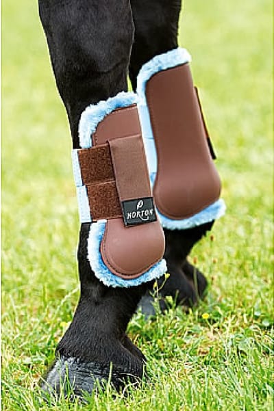 Peesbeschermers - imitatiebont - full - bruin - blauw - Norton