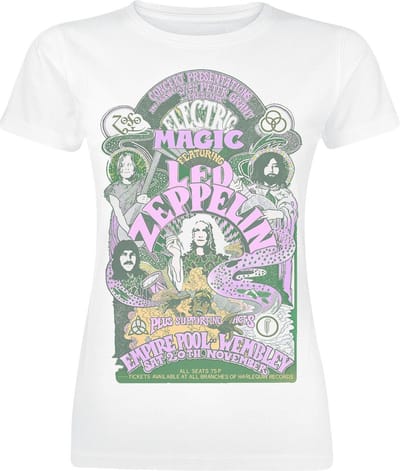 Led Zeppelin - Electric Magic Dames T-shirt - S - Wit