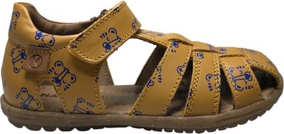 Naturino - See - Mt 32 - velcro gesloten lederen sandalen - tijger print - okergeel