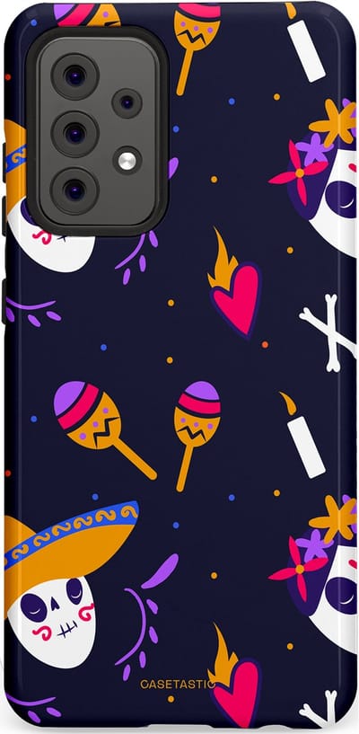 Casetastic Hoesje Geschikt voor Samsung A52 (4G/5G/s) - Stijlvolle Beschermende Duo-layer Case - Muertos fiësta