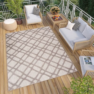 Tapiso Patio Indoor Tapijt Buitenkleed Grijs Buiten Tuintapijt Outdoor Modern Maat- 200x300