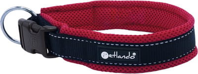 Petlando Hondenhalsband Outdoor Rood&Zwart - Klikhalsband - Xs 35-40x2 Cm