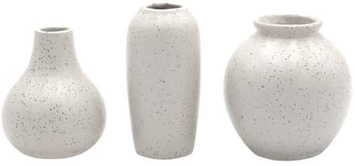 Leeff - Mini Vazen Meike - Keramiek - Set van 3 - Grijs