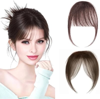 Clip in Bangs Haarstuk - Natuurlijke Menselijke Haarfranje - 2 Stuks Echte Haarfranje voor een Volumineuze Look