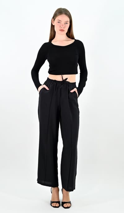 YesMooi - Wide Leg Culotte Broek - Zwart - XL (42) - Pantalon Dames Luchtige Broek