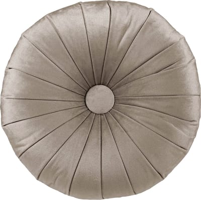 HOOMstyle Kiki Kussen - Sierkussen Rond - Fluweel - Ø40cm - Taupe