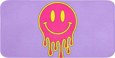 WC mat 120x60 cm - Antislip - Smiley - Drip - Neon - Toiletmat - Vloermat - Douchemat - Toilet tapijt - Toiletmatten