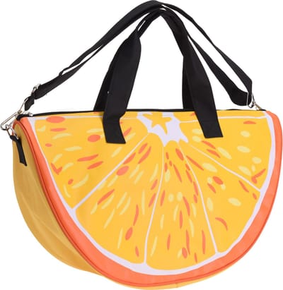 Strandtas/sporttas sinaasappel 32 x 50 cm - Strandshoppers/sporttassen van polyester