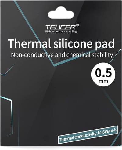 Warmtegeleidingspads - Thermische pads - Koeling componenten - Hoge geleidbaarheid 14.8 W/mK - 120 x 120 x 0.5 mm - Zwart