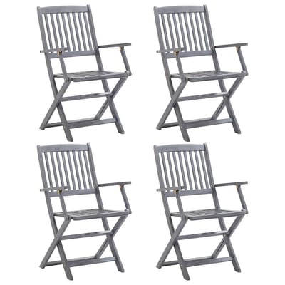 vidaXL - Klapstoelen - 4 - stuks - van - massief - acaciahout