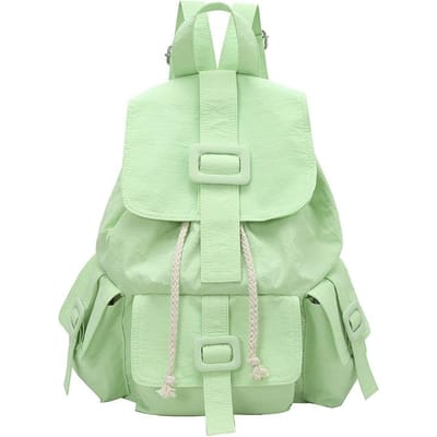 Lichtgewicht Trendy Dames Rugzak Multi-pocket Slack Sense Pendelaar Studenten Schooltas Grote Capaciteit Vrije Tijd Reisrugzak average size groen