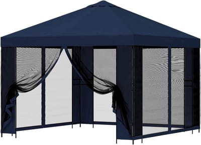 Tuinpaviljoen met zijwanden - Tuinpaviljoen Partytent - Buiten ontspannen - Waterdicht polyester dak - 300 x 300 x 2765 cm