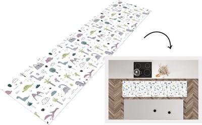 Keukenloper - Loper keuken - Patroon - Dinosaurus - Kinderen - 200x50 cm - Keukenloper vinyl