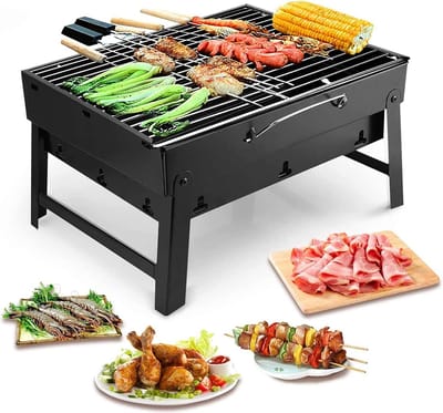 StayPowered BBQ - Draagbare Inklapbare Campingbarbecue - Draagbaar - Roestvrij - Geniet overal van de Perfecte Grillervaring! - Levering Sneller dan Aangegeven!