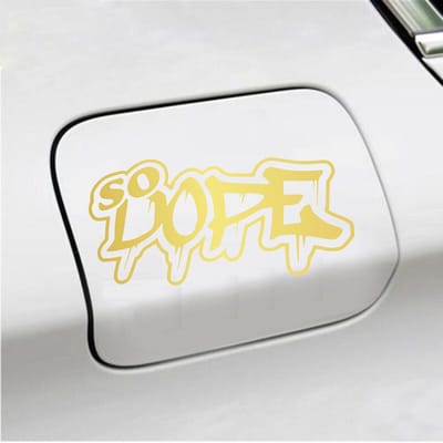 Bumpersticker - So Dope - 8,2 X 15 - Goud