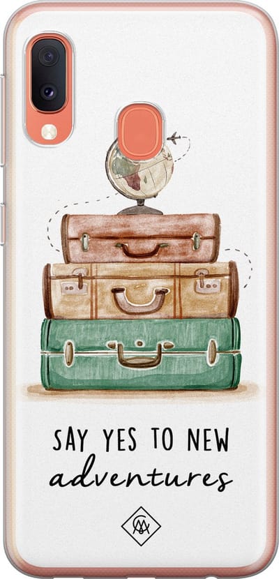 Casimoda® hoesje - Geschikt voor Samsung A20e - Wanderlust - Backcover - Siliconen/TPU - Multi