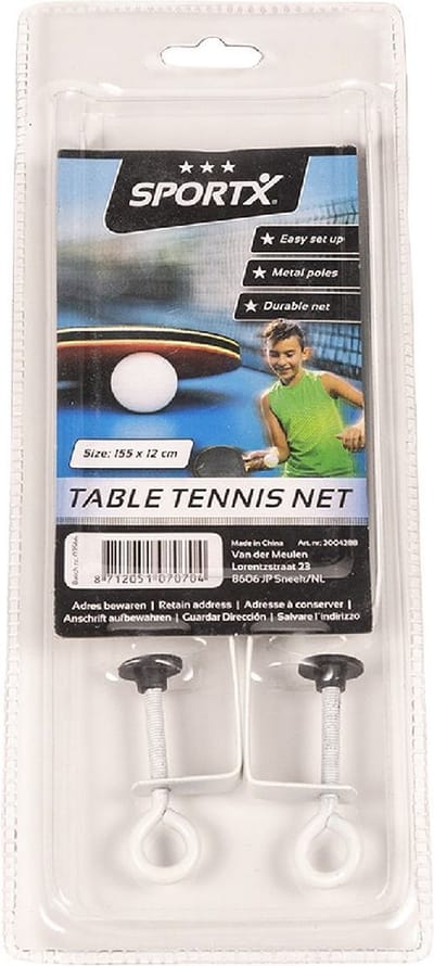 SportX Table Tennis Net in Blister