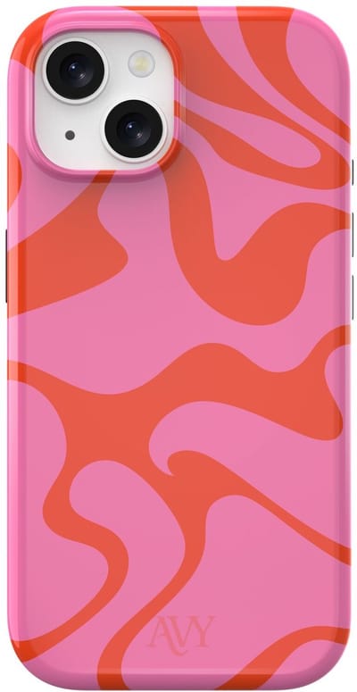 AVY Hard Shell Back Cover | geschikt voor Apple iPhone 15 | Rosé Twist | Compatibel met MagSafe & Qi2