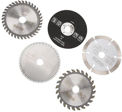 Cirkelzaagbladen Set - Metaal en hout - Precisie zagen - Gehard metaal - 5 stuks 85mm - Zilver