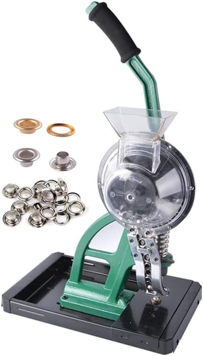 Oogjesmachine - Tulepers - Bevestigingsmateriaal aanbrengen - Semi-automatisch - 6/10mm - Aluminium