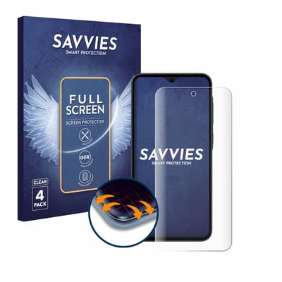 Savvies - Screenprotector voor Samsung Galaxy A35 5G - Folie Beschermfolie transparant volledig dekking 4 Stuks
