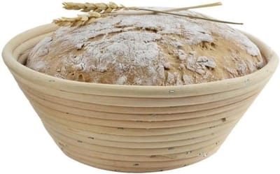 Broodmand Ratan - Ronde mand - Brood bakken - Natuurlijke uitstraling - 20 cm - Natuurlijk