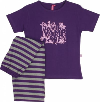 AnnaRebella Meisjes Pyjama - 100% Katoen - Paars - Maat 152