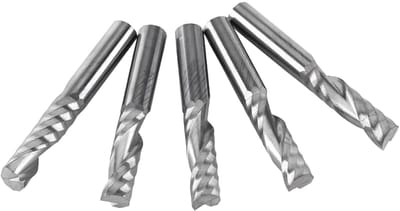 Dailygoods- Frezen Set van 5 Stuks - Wolfraamcarbide - Snijkant 6 mm - Schachtdiameter 6 mm - Geschikt voor CNC-snijmachines - Voor zachte materialen - Snijgereedschap