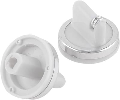 Draaibare Knoppen - Regelaars Oven - Waterverwarming Instellen - Universele Montage - 3.3 cm - Wit Zilver