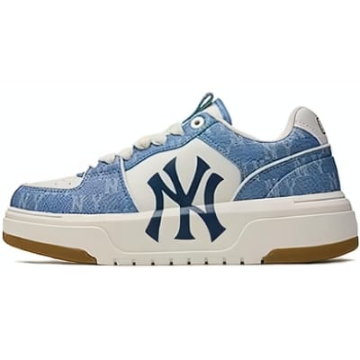 MLB Chunky Liner 24SS Naked Eye 3D Vintage Bloemen Trendy Dikke Zool Comfortabele Lage Sneakers Unisex Sneakers Lichtblauw 3ASXCLD4N-50BLS 36.5 gray