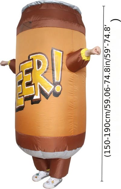 Nivard Halloween Outfit - Halloween Kostuum - Pak - Opblaasbaar Kostuum - Costume - Carnaval - Volwassenen - Bier