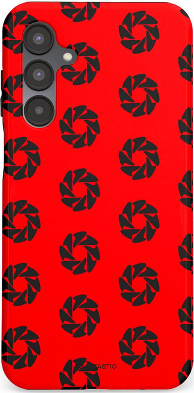 Casetastic hoesje geschikt voor Samsung Galaxy A16 - Dubbellaagse bescherming - Zwarte Sterren op Rood - Fashion Case - Rood Zwart