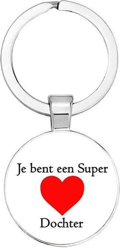 Akyol - Je bent een super dochter Sleutelhanger - Dochter - Dochter - Leuk kado voor je dochter om te geven - 2,5 x 2,5 CM