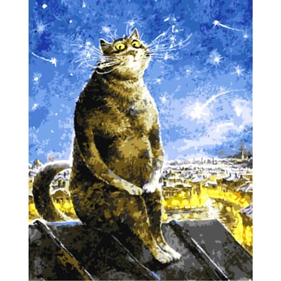 Chat diamant mosaïque bricolage Animal diamant peinture 5D diamant broderie point de croix 20X30CM black