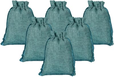 Set van 30 jute zakken 13 x 18 cm met trekkoord, ideaal als kerstzakken, cadeautassen en voor adventskalenders